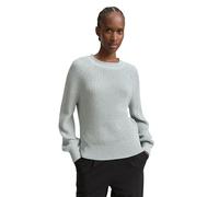 Strickpullover TOM TAILOR DENIM, Damen, Gr. S (36), silber cloud blau melange, Strick, Obermaterial: 50% Baumwolle, 50% Polyacryl, modisch, regular fit taillenbedeckt, Rundhals, Langarm Bündchen, Pull