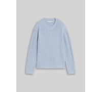 TOM TAILOR DENIM Damen Relaxed Fit Strickpullover, blau, Meliert, Gr. XS