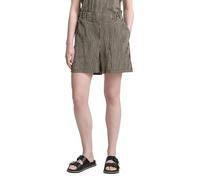 Tom Tailor Denim Shorts Relaxed Jacquard – beige, gestreift, 99% Polyester/1% Elasthan – Damen XS