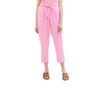 TOM TAILOR Denim Damen Relaxed Tapered Hose mit Bindegürtel 31685 - Fresh Pink S