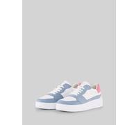 TOM TAILOR DENIM Damen Sneaker mit erhöhter Sohle, blau, Uni, Gr. 38