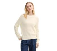 TOM TAILOR Denim Damen Strickpullover mit leichten Ballonärmeln, 10332 - Off White, XL
