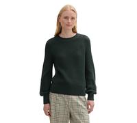 TOM TAILOR Denim Damen Strickpullover mit leichten Ballonärmeln, 10362 - Dark Gable Green, XXL