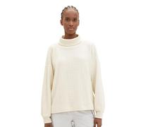 TOM TAILOR Denim Damen Strickpullover mit Rollkragen, soft neutral beige, XS