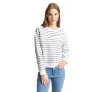 Tom Tailor Denim Regular Fit Sweatshirt aus Baumwoll-Mix in Weiss, Größe S
