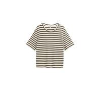 Denim Tom Tailor - Boxy Fit Sweatshirt mit Streifenmuster olive white stripe - Gr. - XL