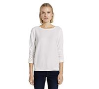 TOM TAILOR Denim Damen Sweatshirt mit Raffarm