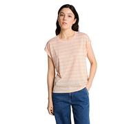 Denim Tom Tailor - T-Shirt mit Streifenmuster apricot white gradient stripe - Gr. - M