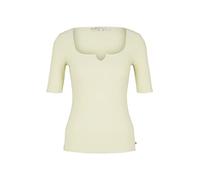 TOM TAILOR Denim Damen T-Shirt mit Rippstruktur 1030197, 29447 - Soft Jade Green, L