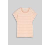Tom Tailor Denim Regular Fit T-Shirt aus Viskose-Mix in Apricot, Größe L