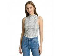 Denim Tom Tailor - Slim Fit Top mit Schlangenmuster - Gr. - S