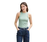 Coated Ripp Top mit Glitzer-Effekt fresh mint green - Gr. - XS