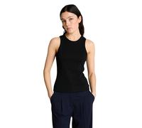 Rundhalsshirt TOM TAILOR DENIM, Damen, Gr. XS, deep schwarz, Single Jersey, Obermaterial: 93% Baumwolle, 7% Elasthan, unifarben, regular fit normal, Rundhals, Rippbündchen, Shirts Rundhalsshirt, ohne