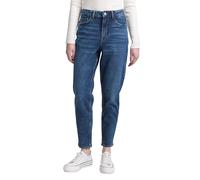 Mom-Jeans TOM TAILOR DENIM, Damen, Gr. 29, N-Gr, used schwarz stone blau denim, Denim/Jeans, Obermaterial: 99% Baumwolle, 1% Elasthan, unifarben, skinny fit knöchelfrei, Jeans, im Five-Pocket Style (8