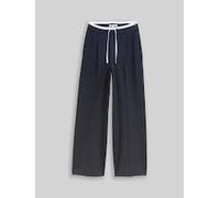 TOM TAILOR DENIM Damen Wide Leg Hose im 2-in-1-Look, blau, Uni, Gr. XL