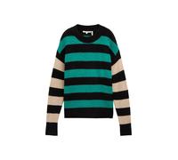Denim Tom Tailor - Gestreifter Strick Pullover green black stripe - Gr. - S