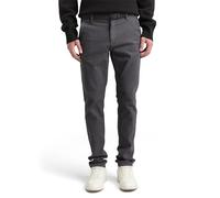 Tom Tailor Denim Herren Chinohose Straight Fit mit Gürtel Dobby Anthrazit 33/32