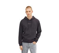 TOM TAILOR Denim Herren Hoodie Sweatshirt mit kleinem Logo-Print 29476 - Coal Grey L