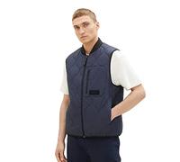 TOM TAILOR Denim Herren 1036188 Quilted Steppweste mit Bomberkragen, 10668-sky Captain Blue, L