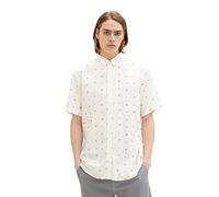TOM TAILOR Denim Herren 1036246 Relaxed Fit Hemd mit Muster, 31922-White Navy Tennis Print, M
