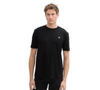 TOM TAILOR Denim Herren 1037655 Slim Fit T-Shirt in Unifarben aus Baumwolle, 29999-Black, S