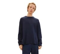 TOM TAILOR Denim Herren 1038265 Loose Fit Crew-Neck Strick-Pullover, 10668-sky Captain Blue, XL