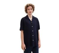TOM TAILOR Denim Herren Relaxed Fit Kurzarm Hemd, 10668 - Sky Captain Blue, XXL