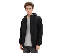 TOM TAILOR Denim Herren 1041779 Softshell Windbreaker Jacke mit Kapuze, 29999-Black, S