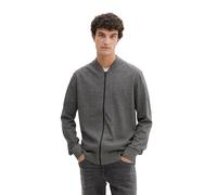 TOM TAILOR Denim Herren 1043021 Basic Bomber Strickjacke, 36274-Grey Tonal Mouline, M