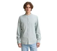 Denim Tom Tailor - Fitted Hemd mit Struktur ice blue diamond structure - Gr. - S