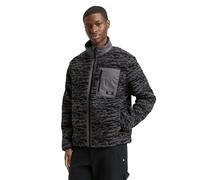 TOM TAILOR Denim Herren 1046918 Teddyjacke mit Stehkragen, 39300-Grey Black Teddy Design, M