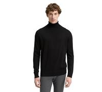 Tom Tailor Denim Regular Fit Rollkragenpullover aus reiner Baumwolle in Black, Größe S