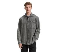 Denim Tom Tailor - Overshirt Jeanshemd mit Brusttasche used mid stone grey denim - Gr. - L