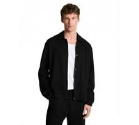 Tom Tailor Denim Herren Overshirt Relaxed Fit mit Waffelstruktur Schwarz Größe M