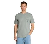 Tom Tailor Denim Regular Fit T-Shirt aus reiner Baumwolle in Hellgruen, Größe L
