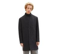 TOM TAILOR Denim Herren 3-Knopf Wollmantel mit Stehkragen