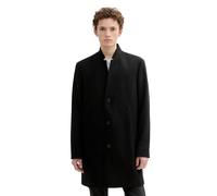 TOM TAILOR Denim Herren 3-Knopf Wollmantel mit Stehkragen,29999 - Black, L
