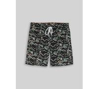 Denim Tom Tailor - Badeshorts mit Muster black green tropical print - Gr. - S