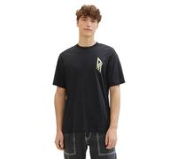 TOM TAILOR Denim Herren Basic Crew-Neck T-Shirt, 29999 - Black, XS