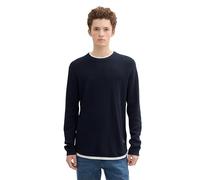 2-in-1-Pullover TOM TAILOR DENIM Gr. XXL, blau (sky captain blue) Herren Pullover (52127847-XXL) sky captain blue