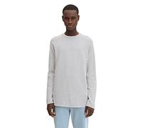 TOM TAILOR Denim Herren Basic Strickpullover 1033335, 15398 - Light Stone Grey Melange, S