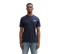 TOM TAILOR Denim Herren 1043491 Basic T-Shirt mit Logo-Print, 21615-Nautical Navy, M