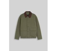 TOM TAILOR DENIM Herren Blouson Jacke mit Cord-Kragen, grün, Uni, Gr. XXL