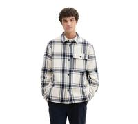 Tom Tailor Denim - Kariertes Overshirt beige wool check - Gr. - XL