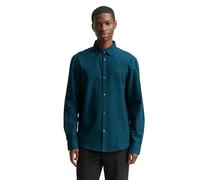Tom Tailor Denim - Regular Fit Hemd mit Logo-Stickerei deep pond green - Gr. - L
