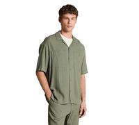 Denim Tom Tailor - Loose Fit Resort Hemd mit Leinenanteil sea spray - Gr. - L
