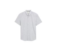 Tom Tailor Denim - Relaxed Fit Kurzarmhemd mit Streifenmuster green yellow stripe structure - Gr. - M