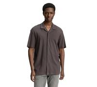 Tom Tailor Denim Kurzarm-Freizeithemd Herren Comfort Fit Baumwolle grau, M