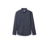 Tom Tailor Fitted Printed Poplin Long Sleeve Shirt Blau M Mann (Herstellerartikelnummer: 1041396-35556-M)