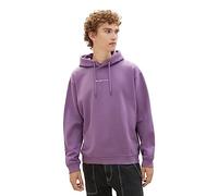 TOM TAILOR Denim Herren Hoodie Sweatshirt mit kleinem Logo-Print 32248 - Dusty Grape S